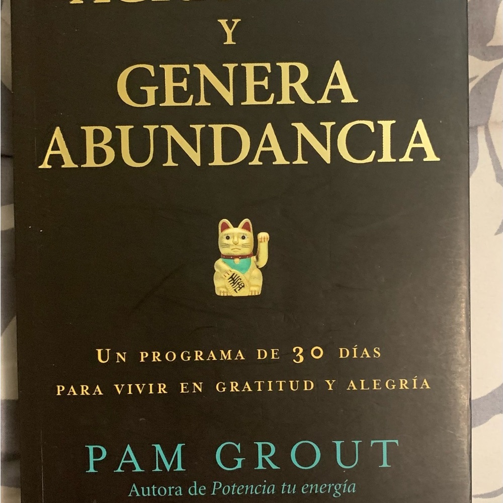 Spanish book Agradece y genera abundancia Pam Grout